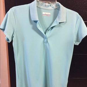 Columbia Short Sleeve Women’s Polo - Aqua - Sz M